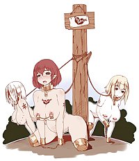 Slave female , BDSM , slavery anime & cartoon
